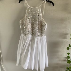 White Jeweled Formal dress